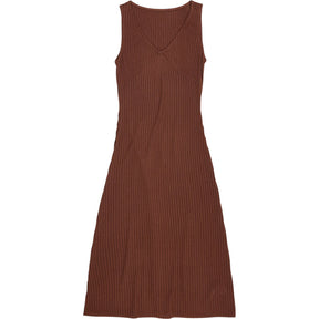 WYSE Brown Knit Midi Dress