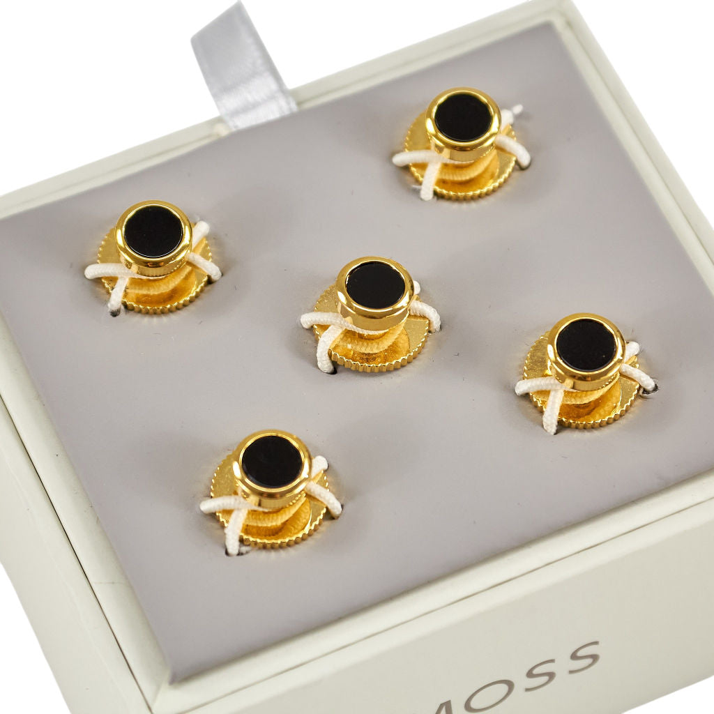Moss Gold Black Formal Stud set