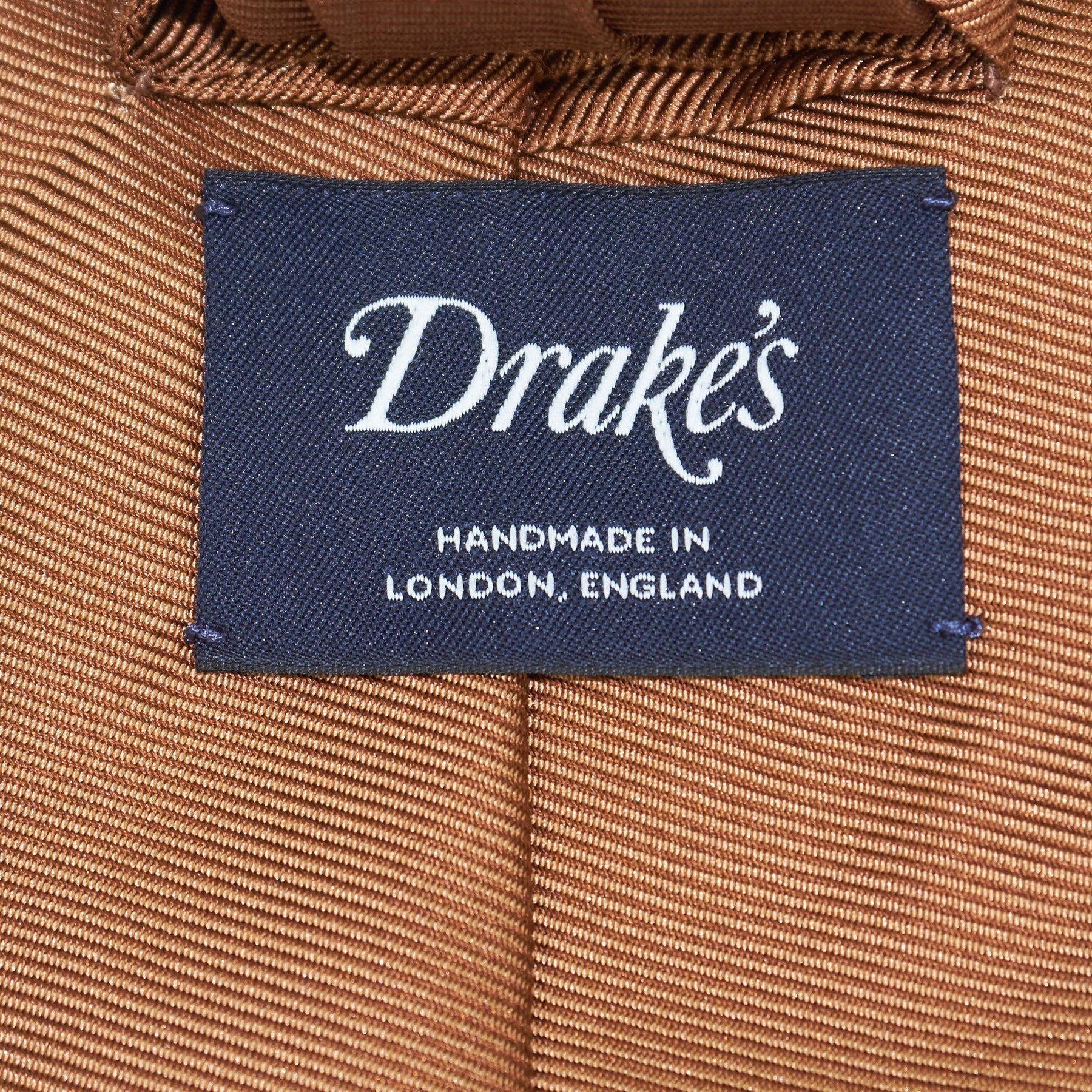 Drake's Camel Brown Silk Twill Tie