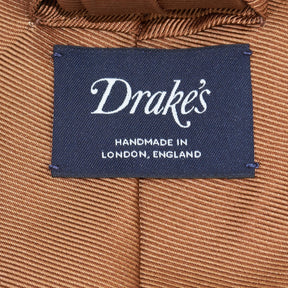 Drake's Camel Brown Silk Twill Tie