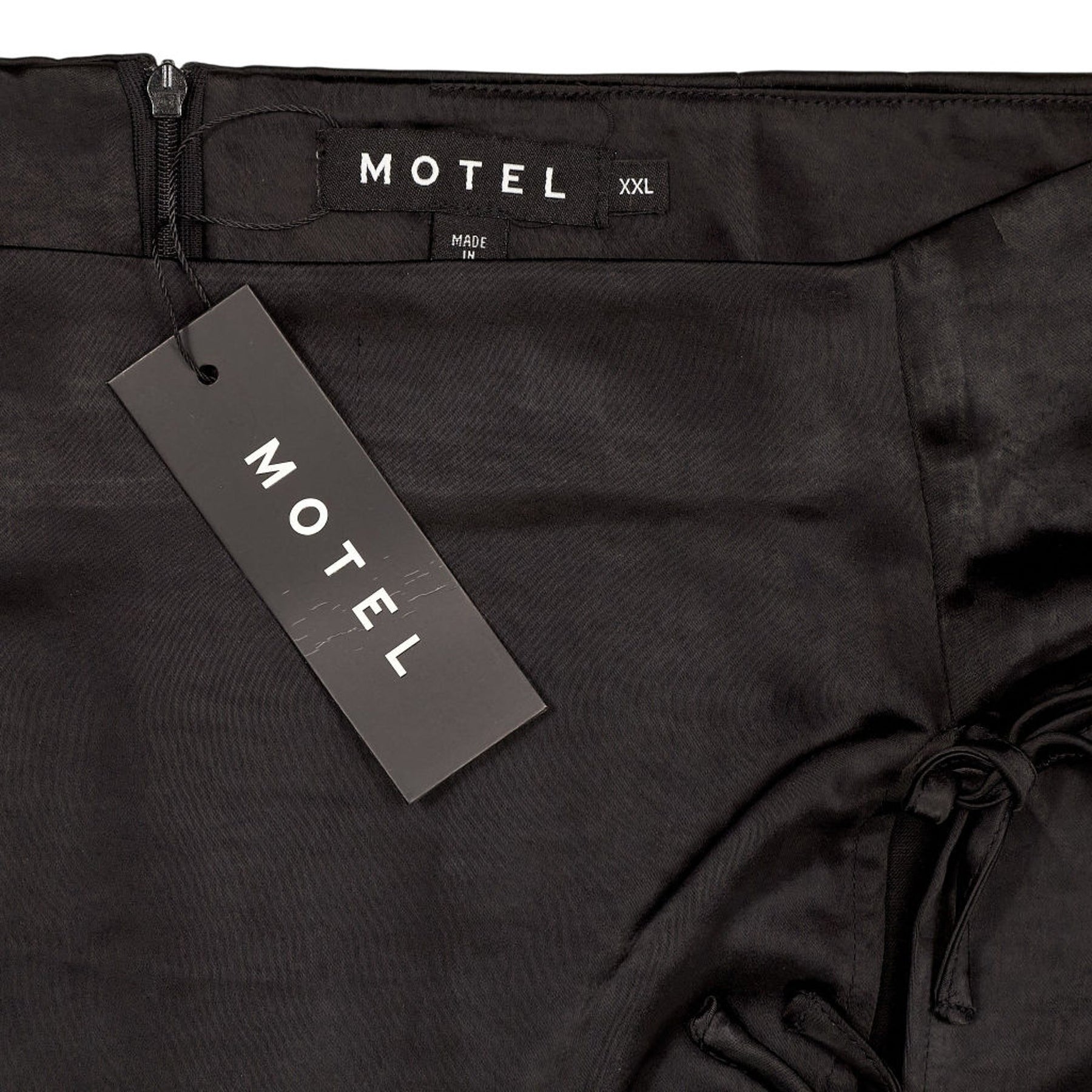 Motel Black Gamay Satin Skirt