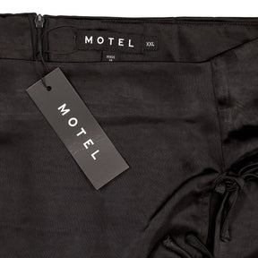 Motel Black Gamay Satin Skirt