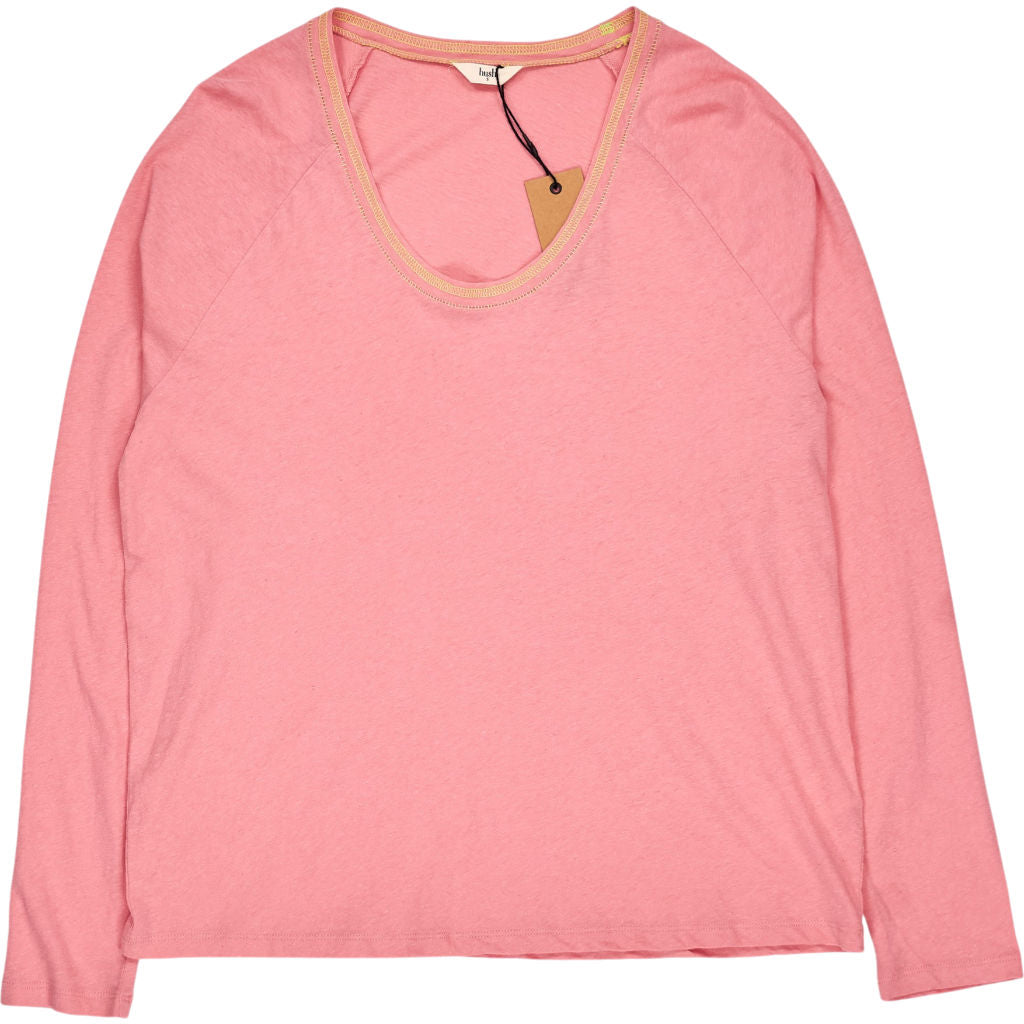 Hush Pink Contrast Stitch Jersey Top