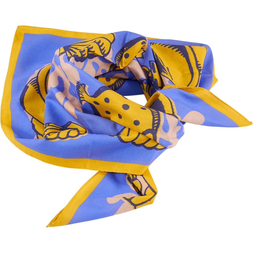 Anderson & Sheppard Blue Yellow Nautical Scarf