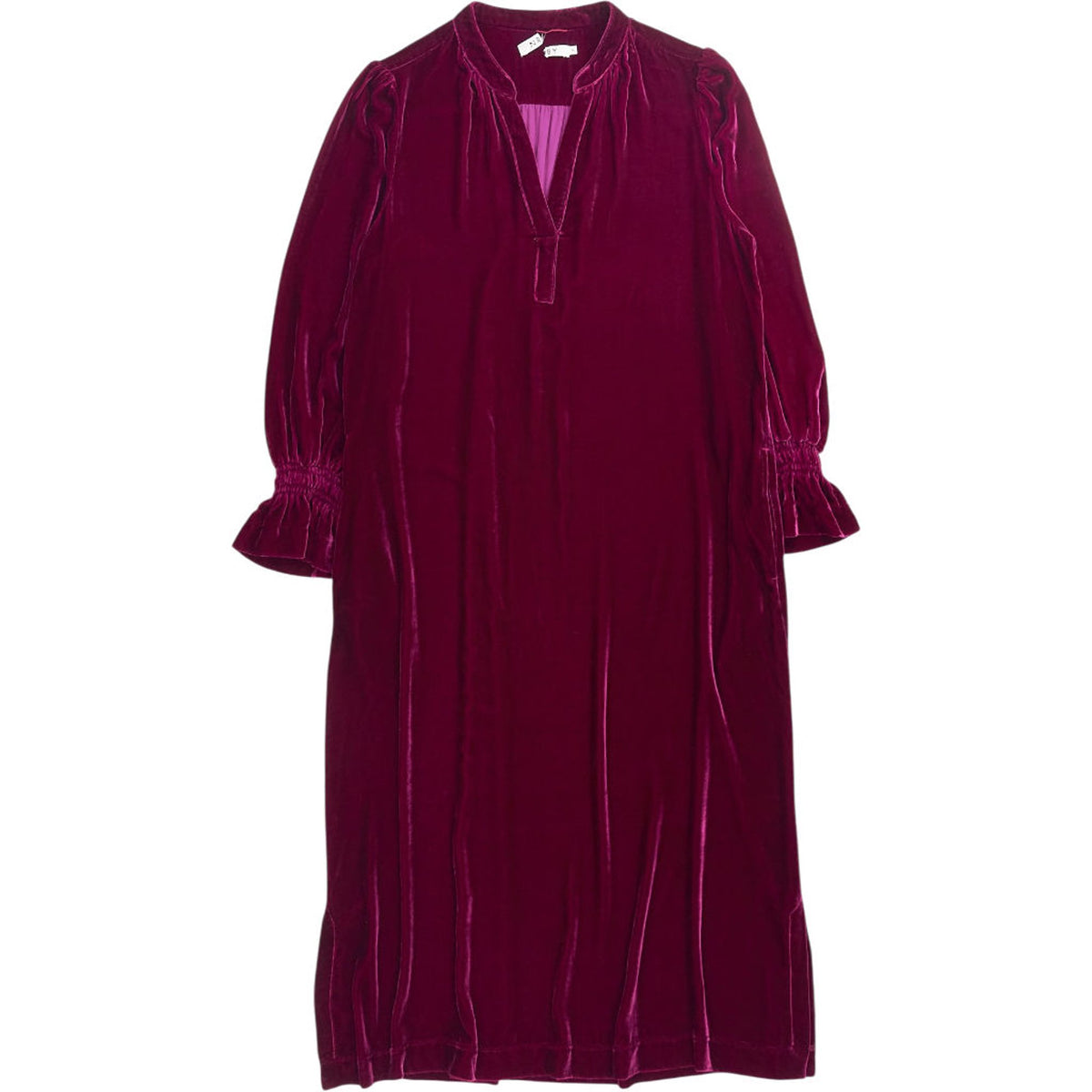 NRBY Purple Velvet Midi Dress