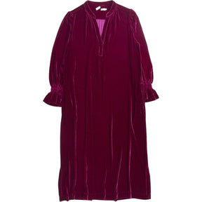 NRBY Purple Velvet Midi Dress