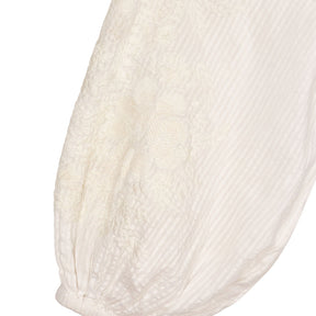 NRBY White Embroidered Sleeve Blouse