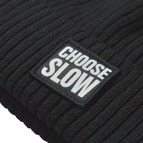 Katharine Hamnett x John Smedley Black Ribbed Beanie