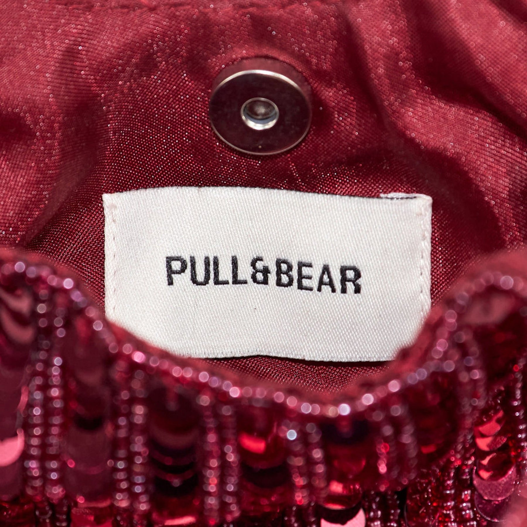 Pull&Bear Red Sequin Mini Bag
