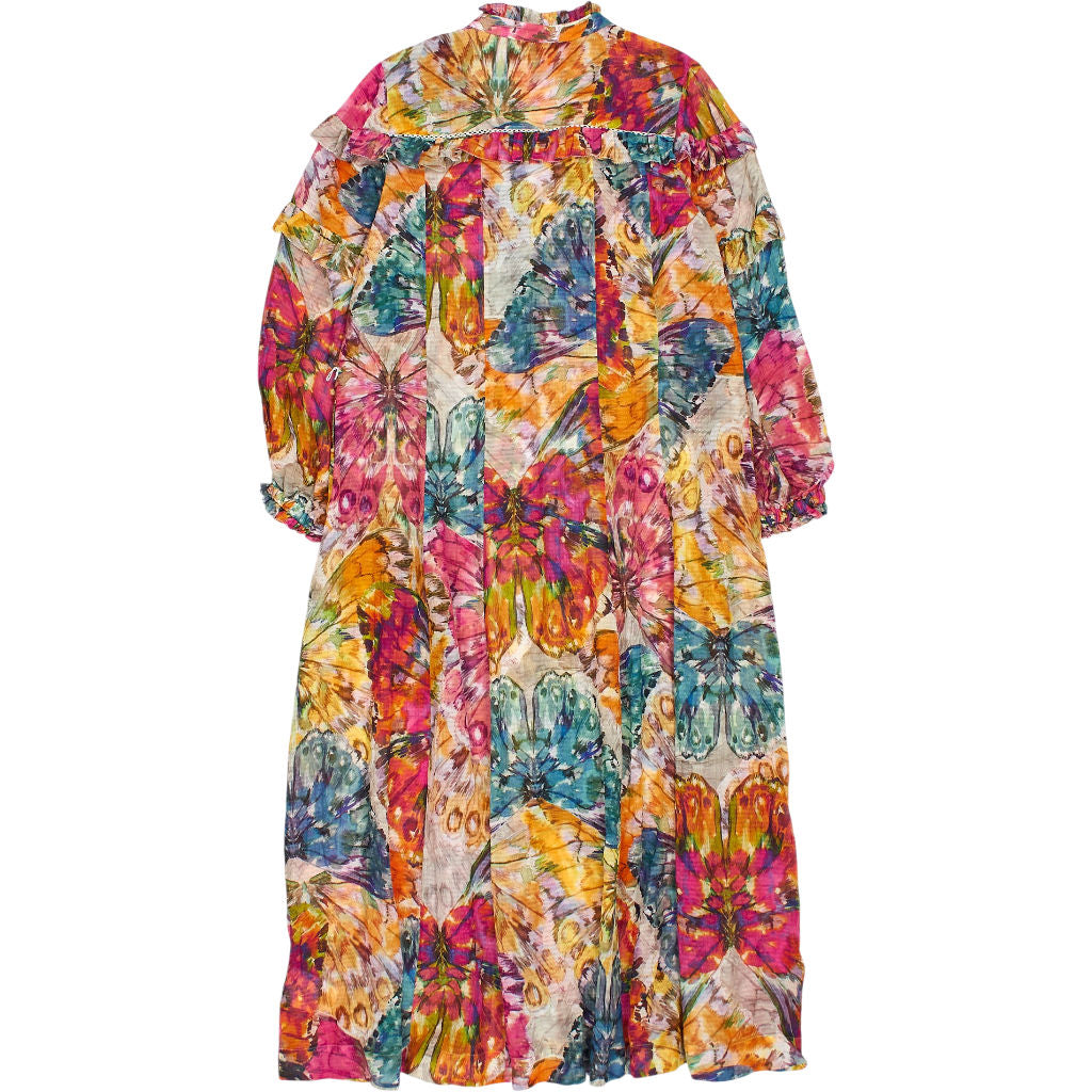 NRBY Multi Frill Print Long Dress