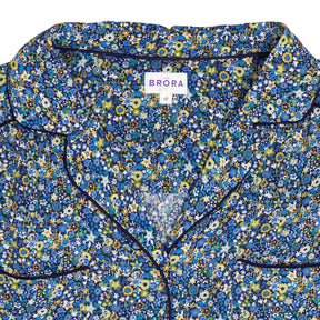 Brora Blue Floral Short Sleeve Shirt