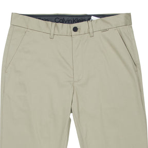 Calvin Klein Beige Sateen Stretch Trousers