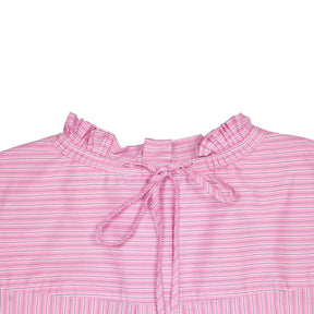 Wyse Pink Ivory Stripe Odette Blouse