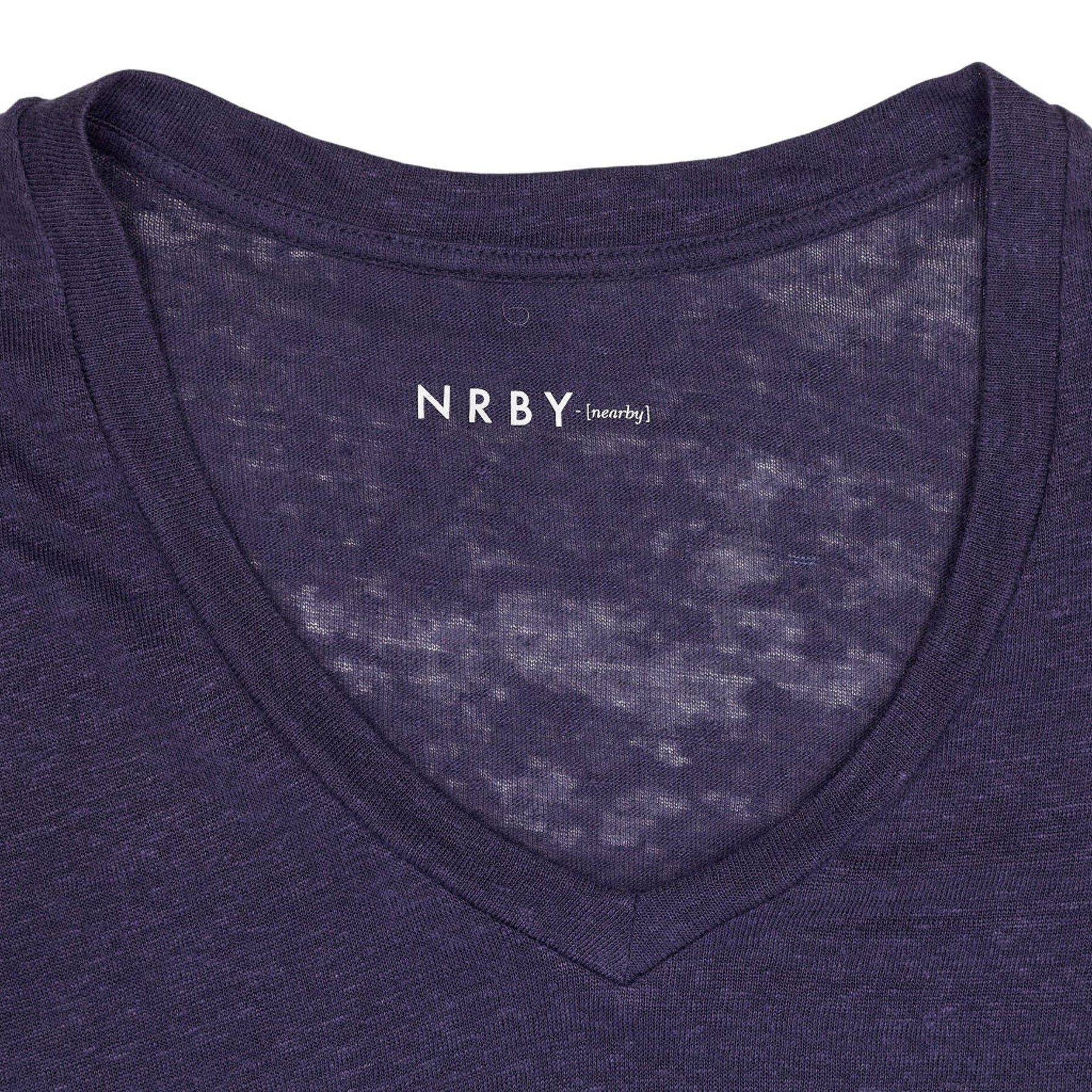 NRBY Blue Linen T-Shirt