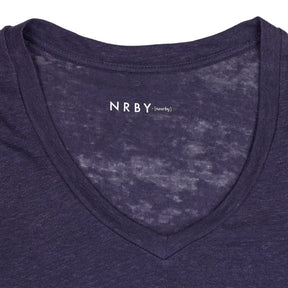 NRBY Blue Linen T-Shirt