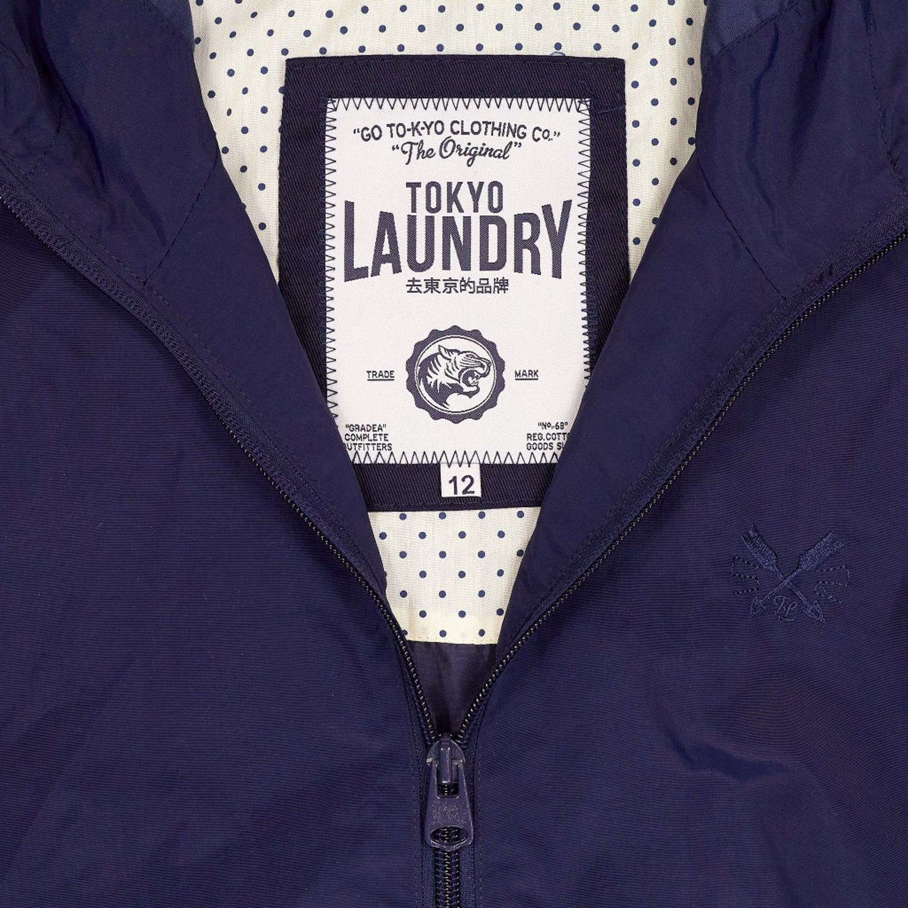 Tokyo Laundry Navy Hooded Jacket