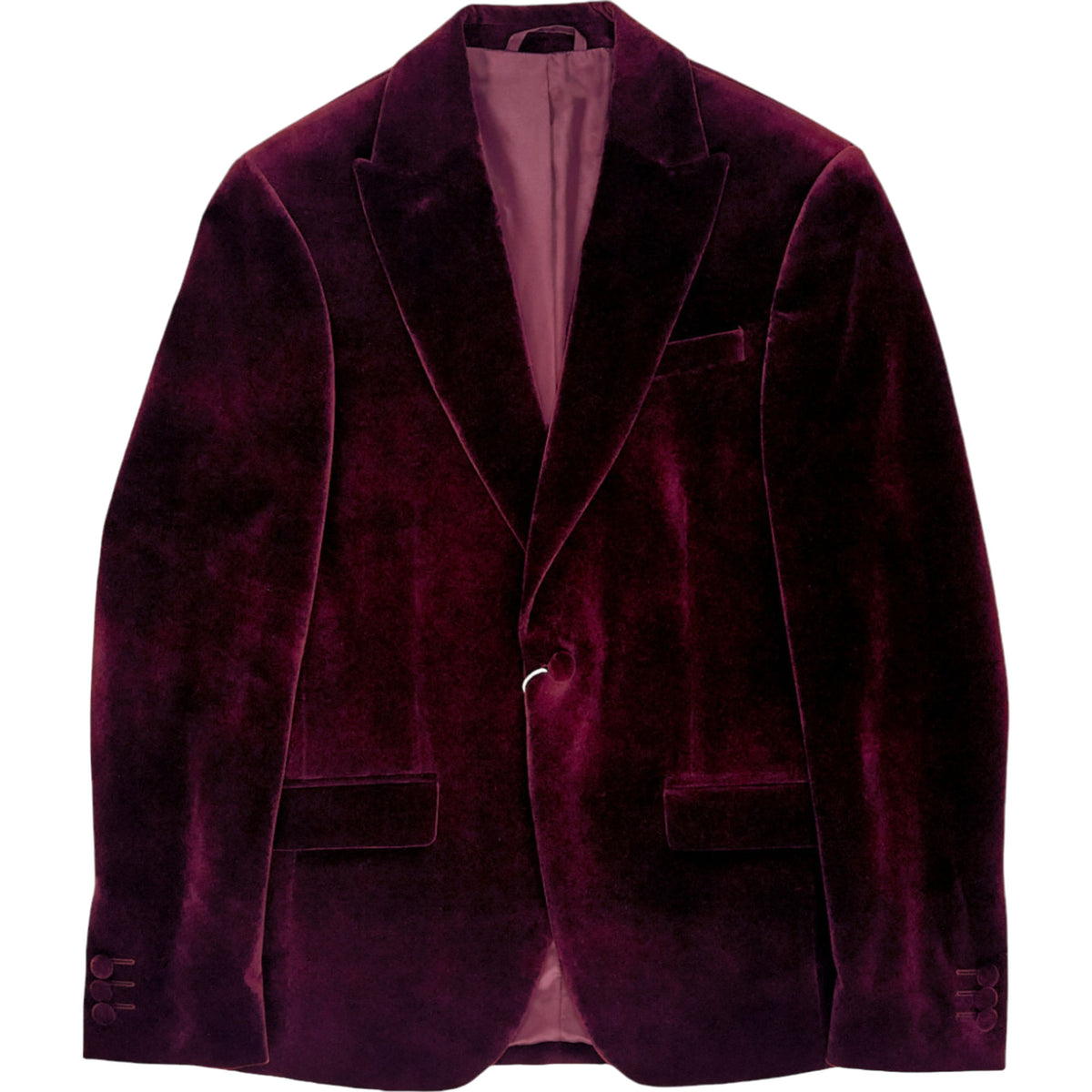 Moss Burgundy Velvet Slim Fit Jacket