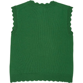 Wyse Green Fleurine Scallop Tank Top