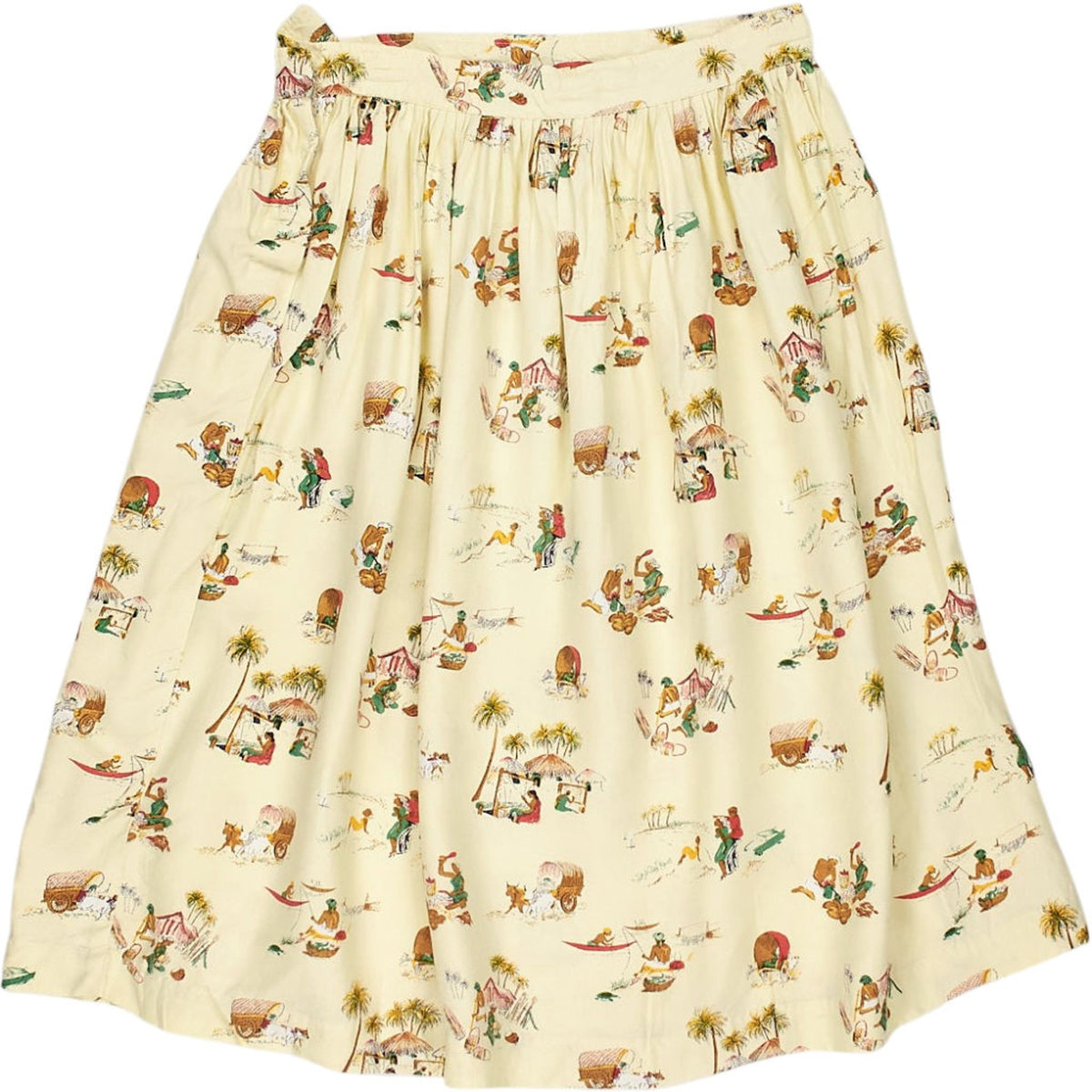 Handmade Yellow Printed Skirt