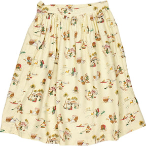 Handmade Yellow Printed Skirt