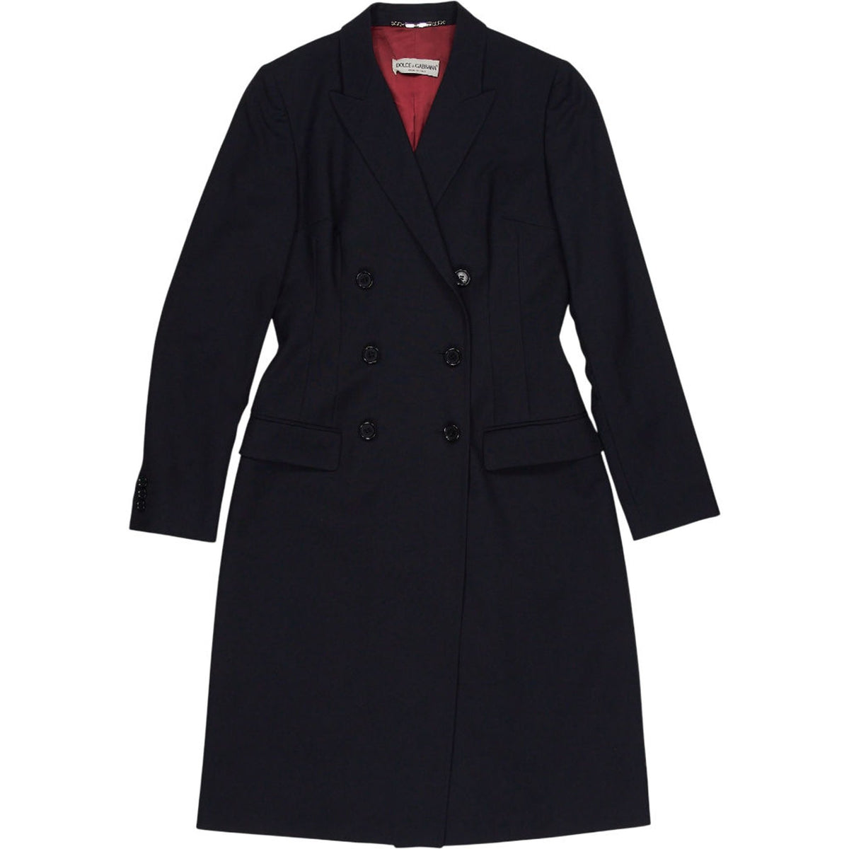 Dolce & Gabbana Black Virgin Wool Coat