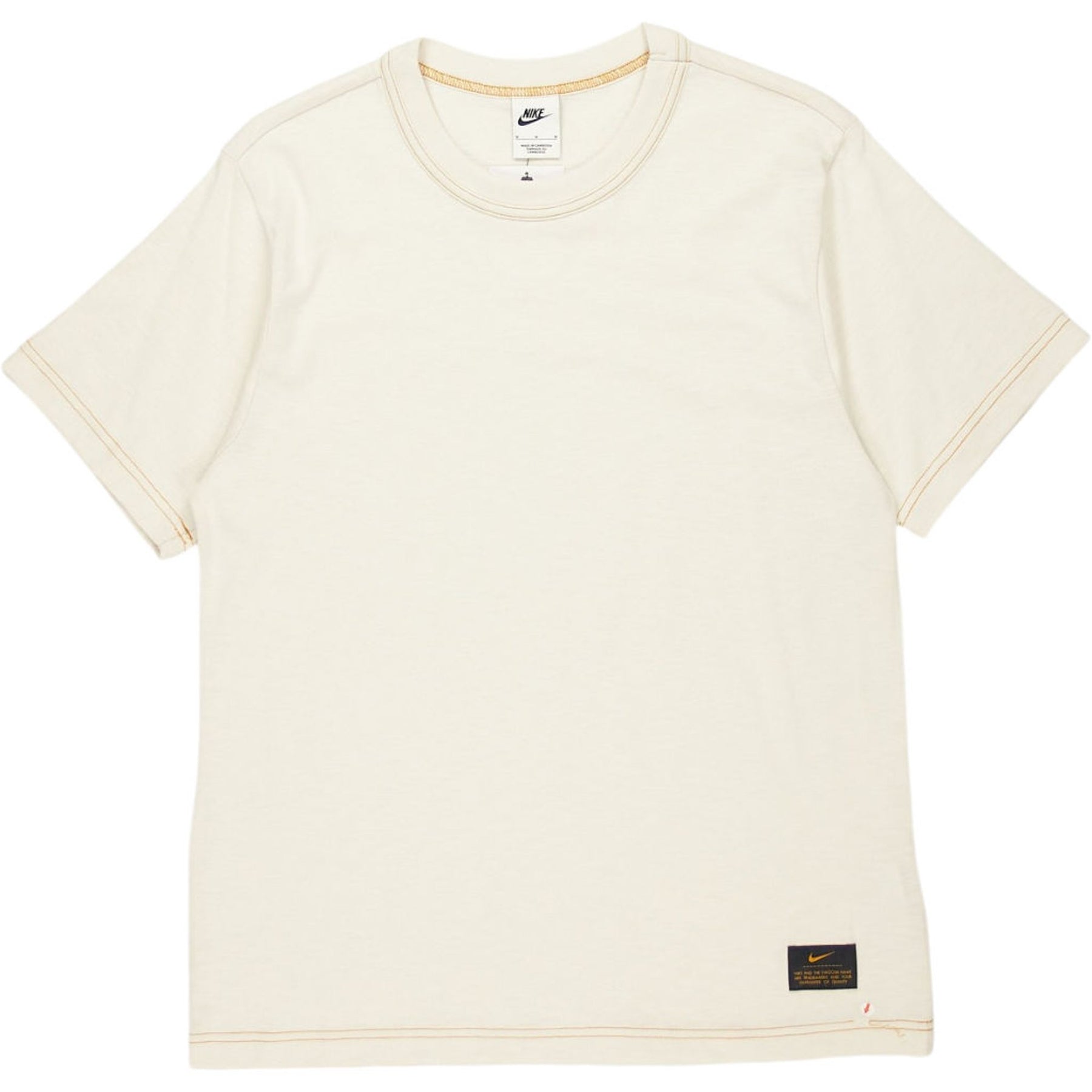 Nike Cream Short Sleeve Knit Top - Main Image