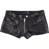 Courrèges Black Vinyl Heritage Shorts