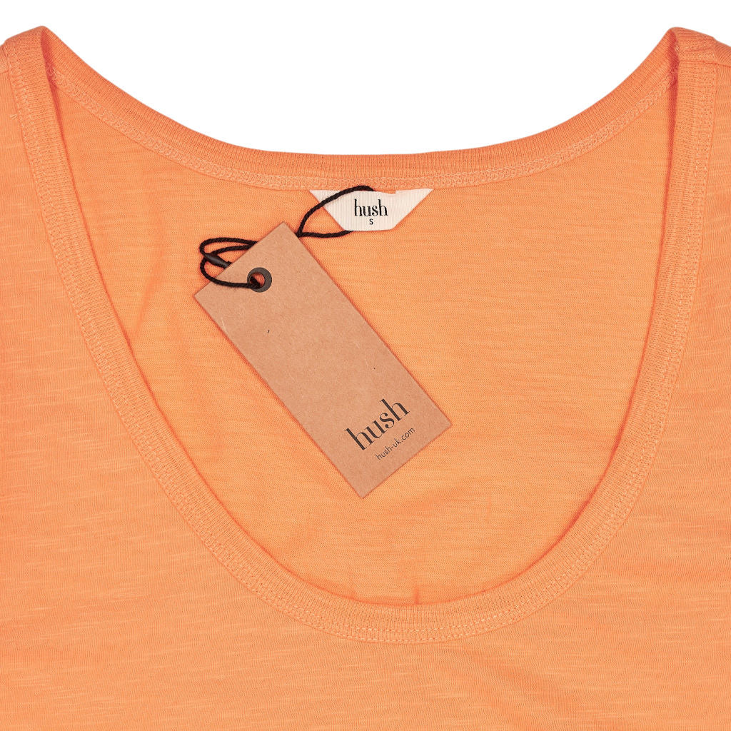 Hush Orange Cotton Slub Tank Top