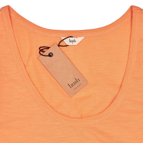 Hush Orange Cotton Slub Tank Top