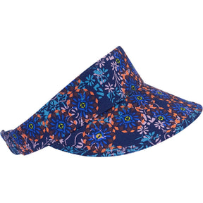 Lock & Co. Blue Floral Visor Hat
