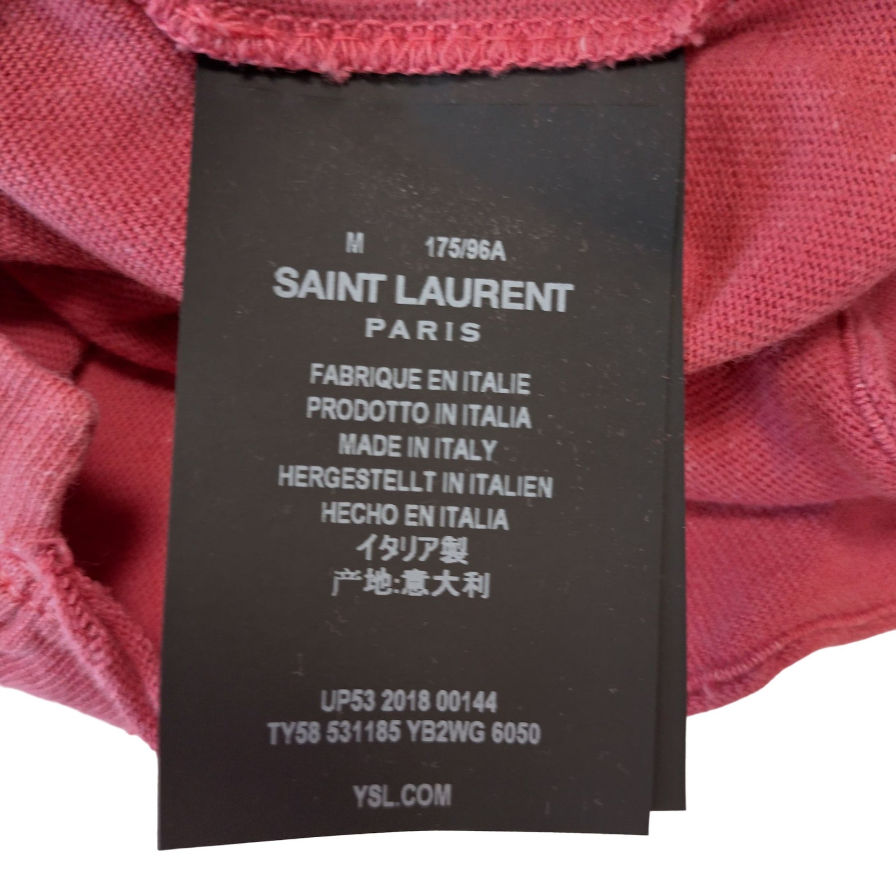 Saint Laurent Red Logo Tee