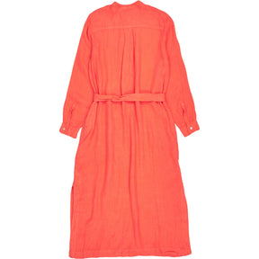 NRBY Orange Linen Shirt Dress