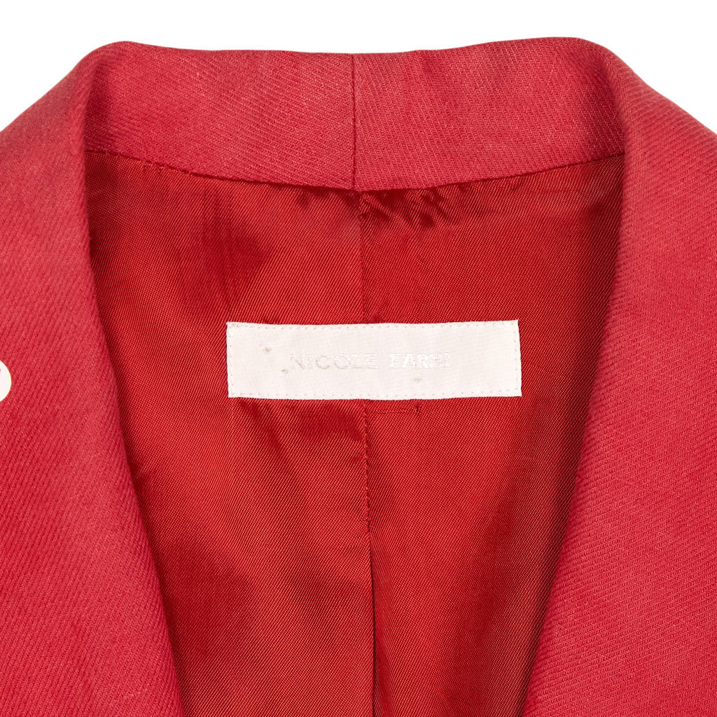 Nicole Farhi Red Linen Blazer