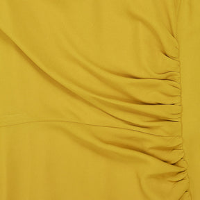 Farhi Mustard Ruched Dress