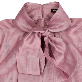 Karen Millen Pink Tie Neck Blouse