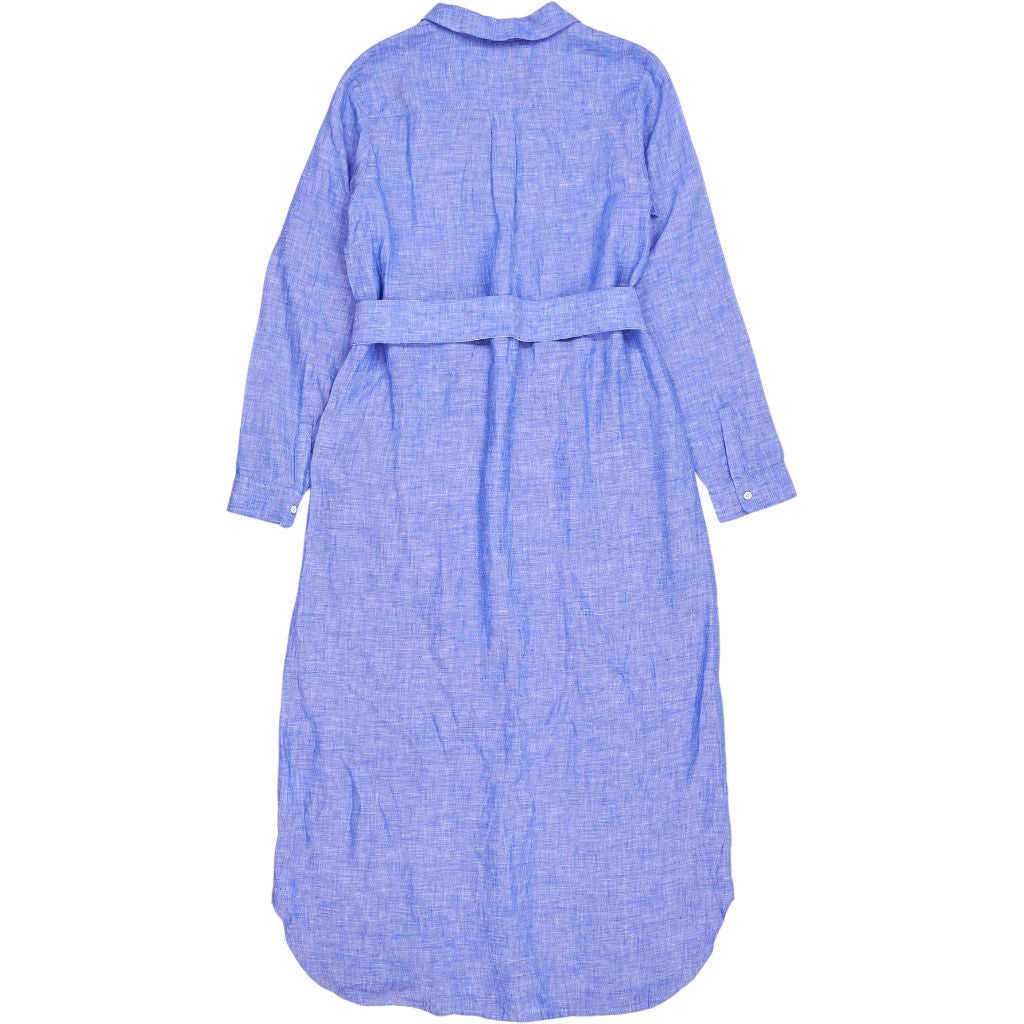 NRBY Blue Linen Shirt Dress