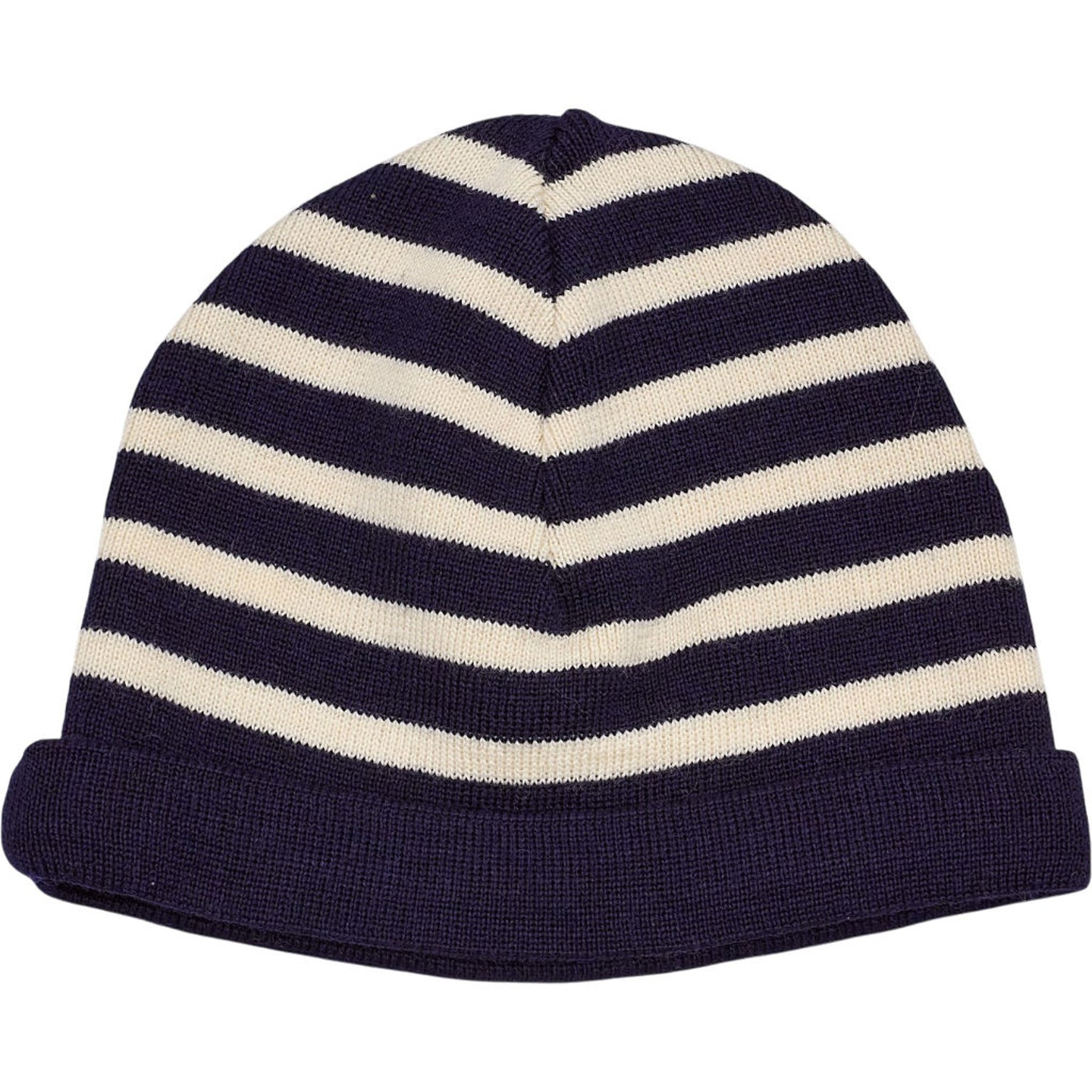Armorlux Navy Striped Wool Beanie Hat