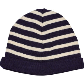 Armorlux Navy Striped Wool Beanie Hat