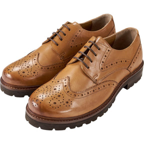 Moss Tan Leather Brogue Shoes