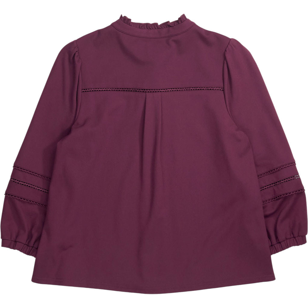 Wyse Purple Button-Up Blouse