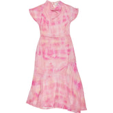 OMNES Pink Tie-Dye Midi Dress