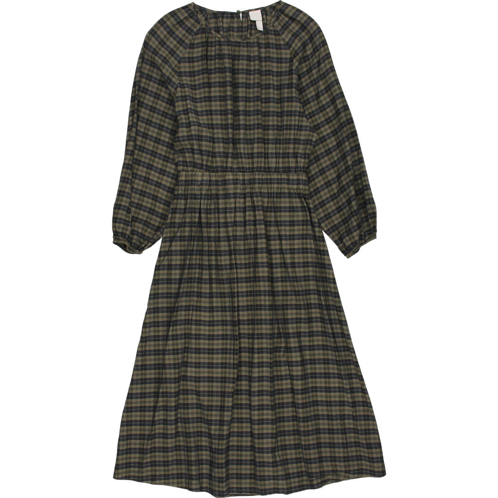 H&M Green Check Midi Dress