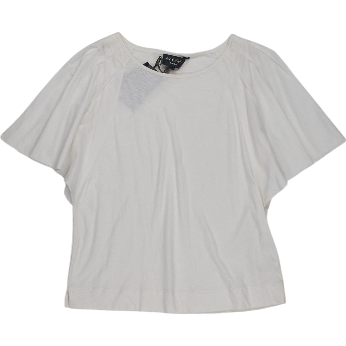 WYSE Ivory Jeanne Woven Sleeve Top