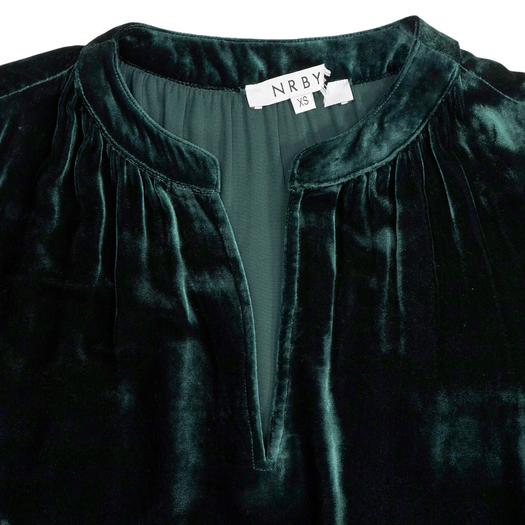 NRBY Green Velvet Dress