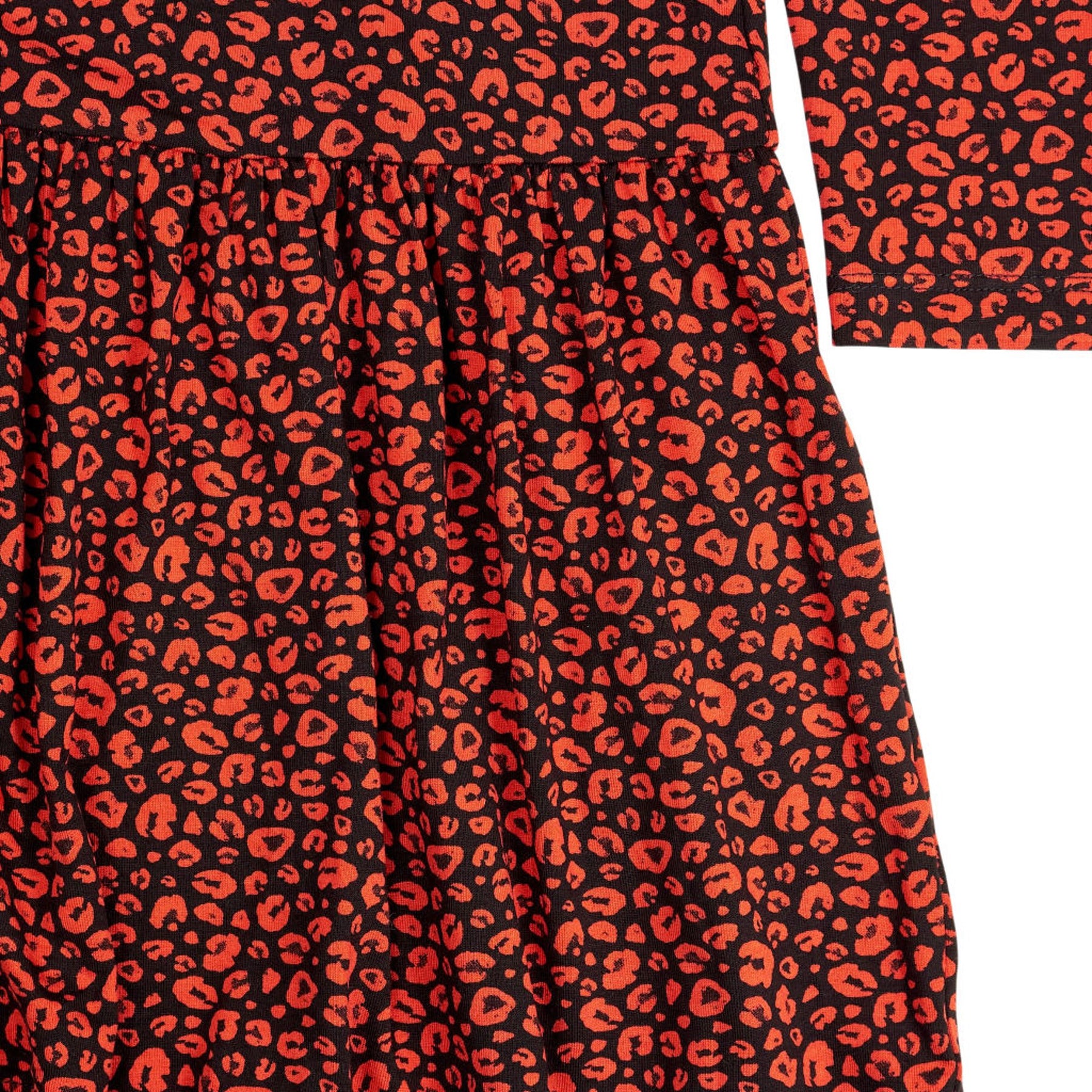 Saint + Sofia Red Leopard Ottilie Dress