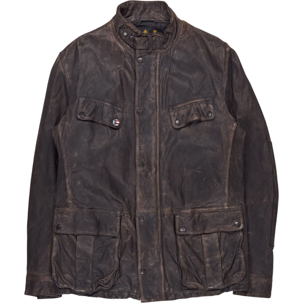 Barbour Brown Leather Jacket