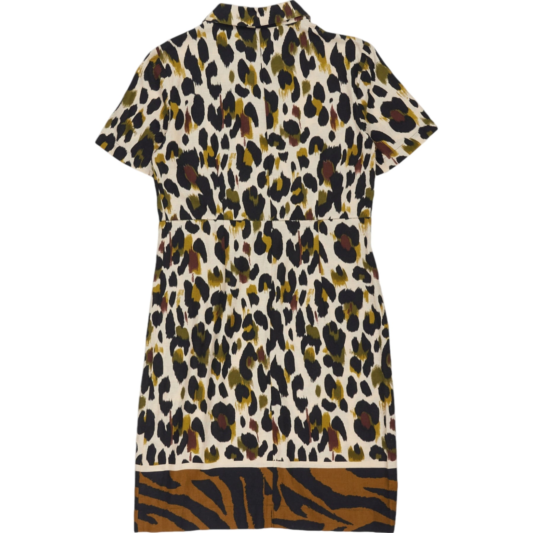 Pomodoro Black Animal Print Dress