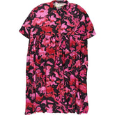 By Walid Exotic Pink Printed Linen Dress
