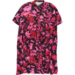 By Walid Exotic Pink Printed Linen Dress