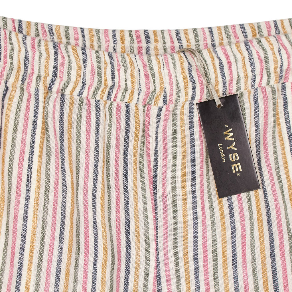 WYSE Striped Angeline Linen Trousers